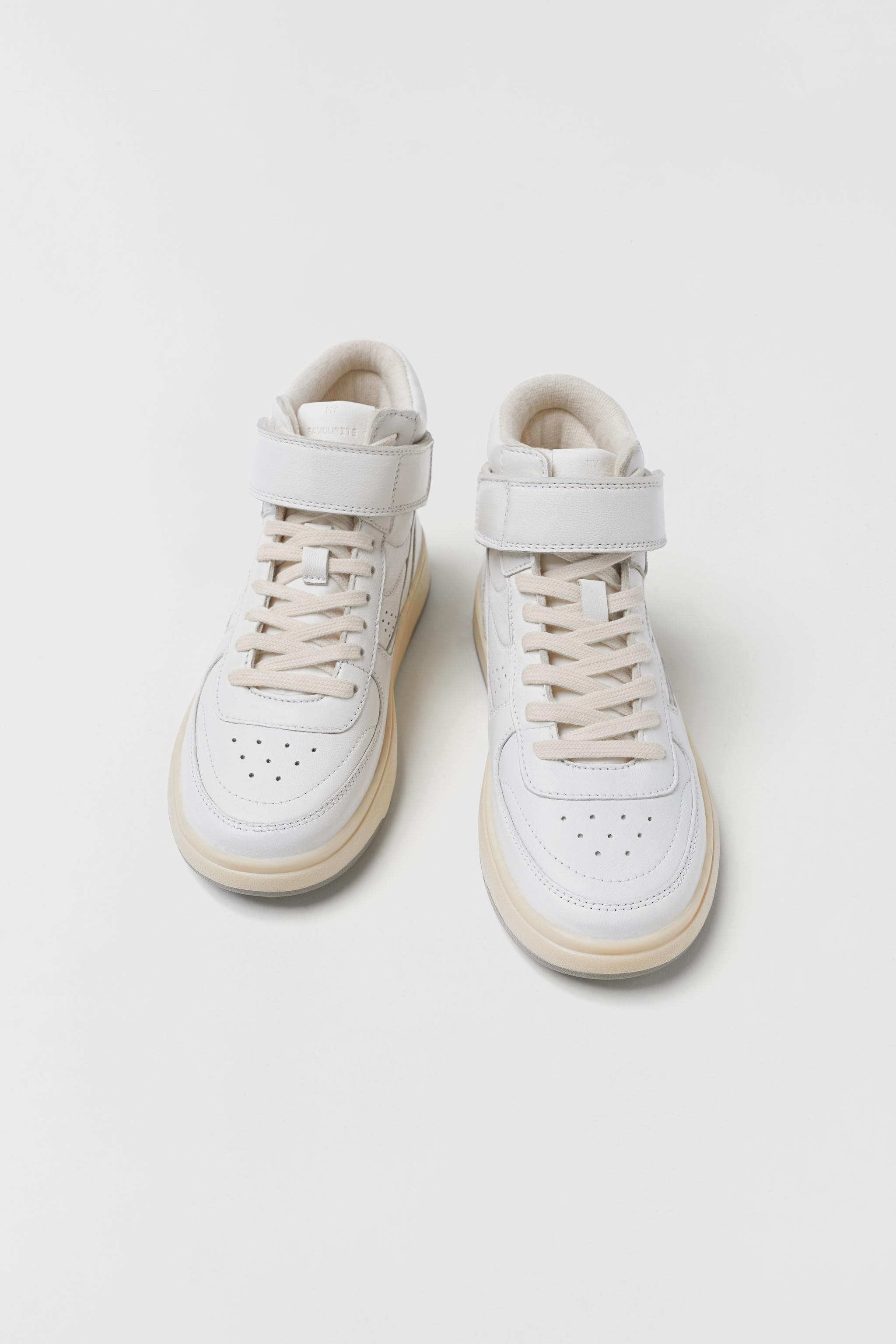 RETRO LEATHER BASKETBALL SHOES White ZARA Spain